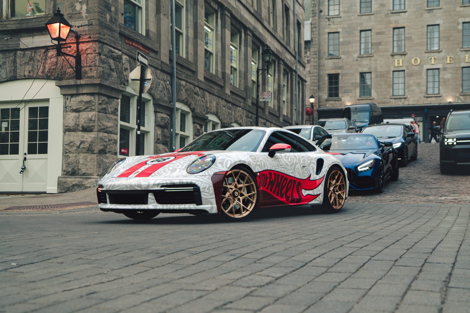 Branded exotic car at marketing activation